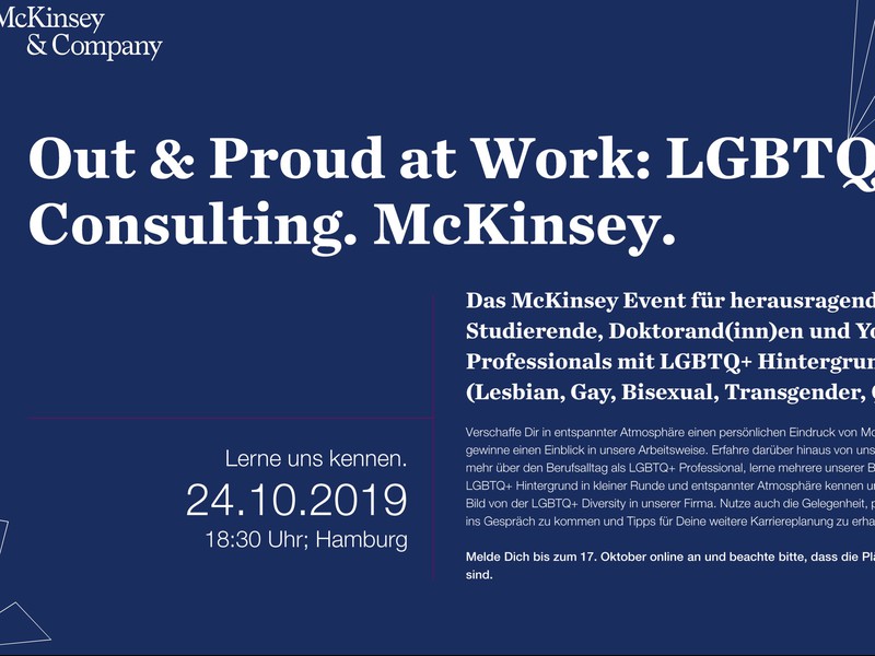 Out & Proud at Work: LGBTQ+. Consulting. McKinsey.