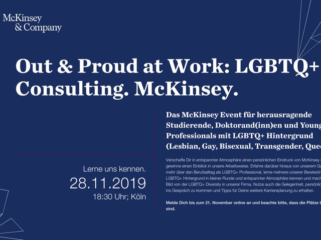 Out & Proud at Work: LGBTQ+. Consulting. McKinsey.