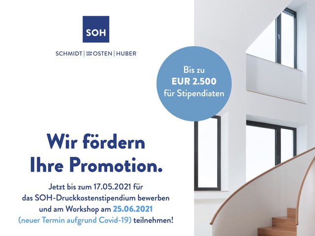 SOH Druckkostenstipendium & Workshop