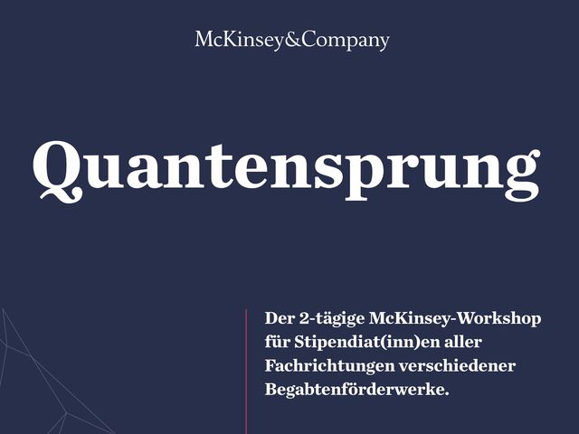 Quantensprung – Das exklusive Event für Stipendiatinnen und Stipendiaten