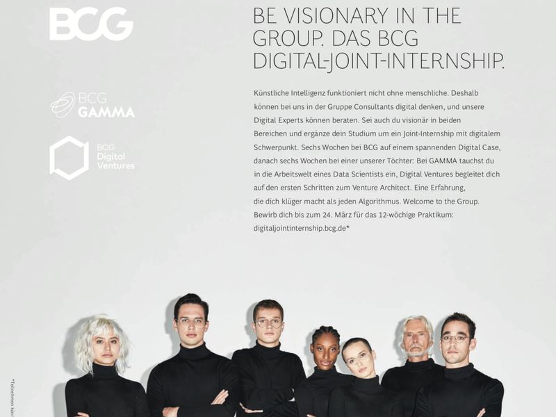 BE VISIONARY IN THE GROUP. DAS BCG DIGITAL-JOINT-INTERNSHIP