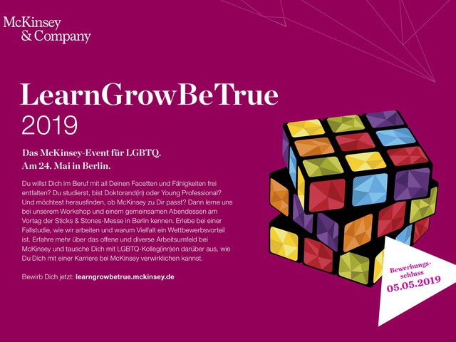 LearnGrowBeTrue 2019: Das McKinsey-Event für LGBTQ